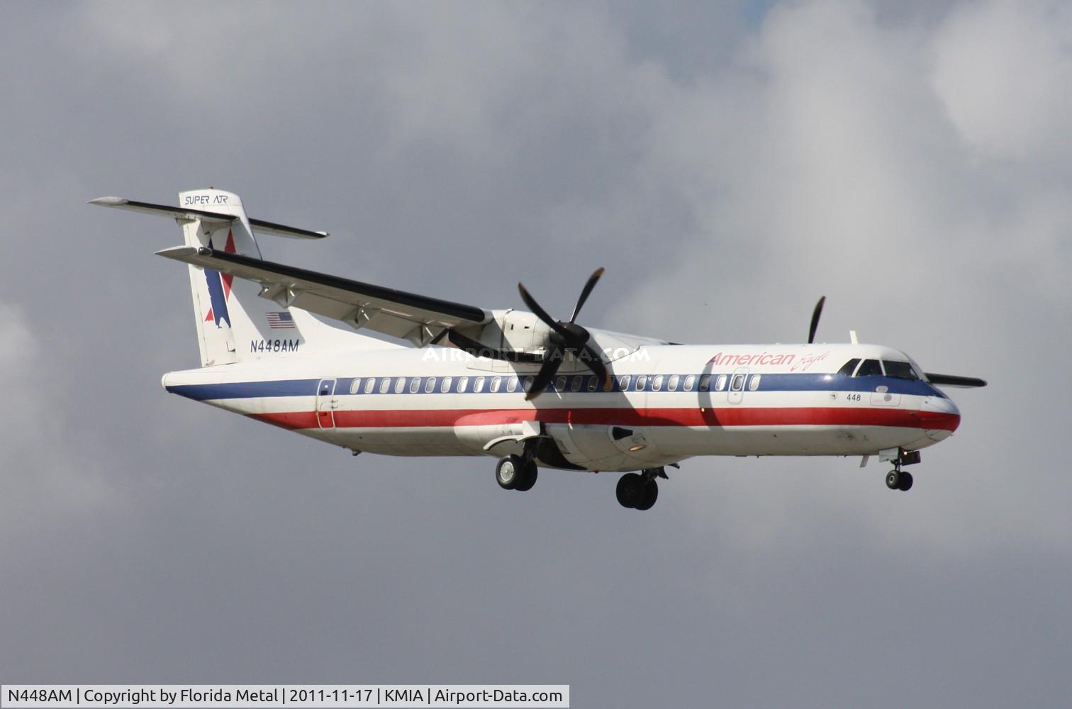 N448AM, 1995 ATR 72-212 C/N 448, MIA 2011