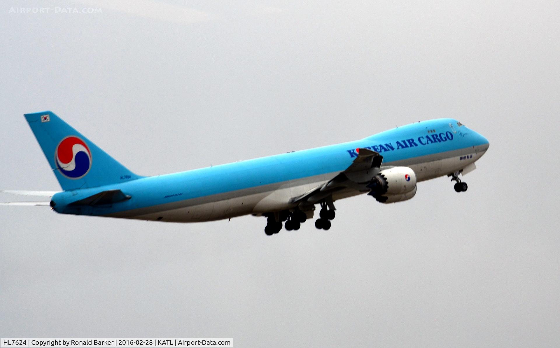 HL7624, 2013 Boeing 747-8B5F C/N 37656, Takeoff Atlanta