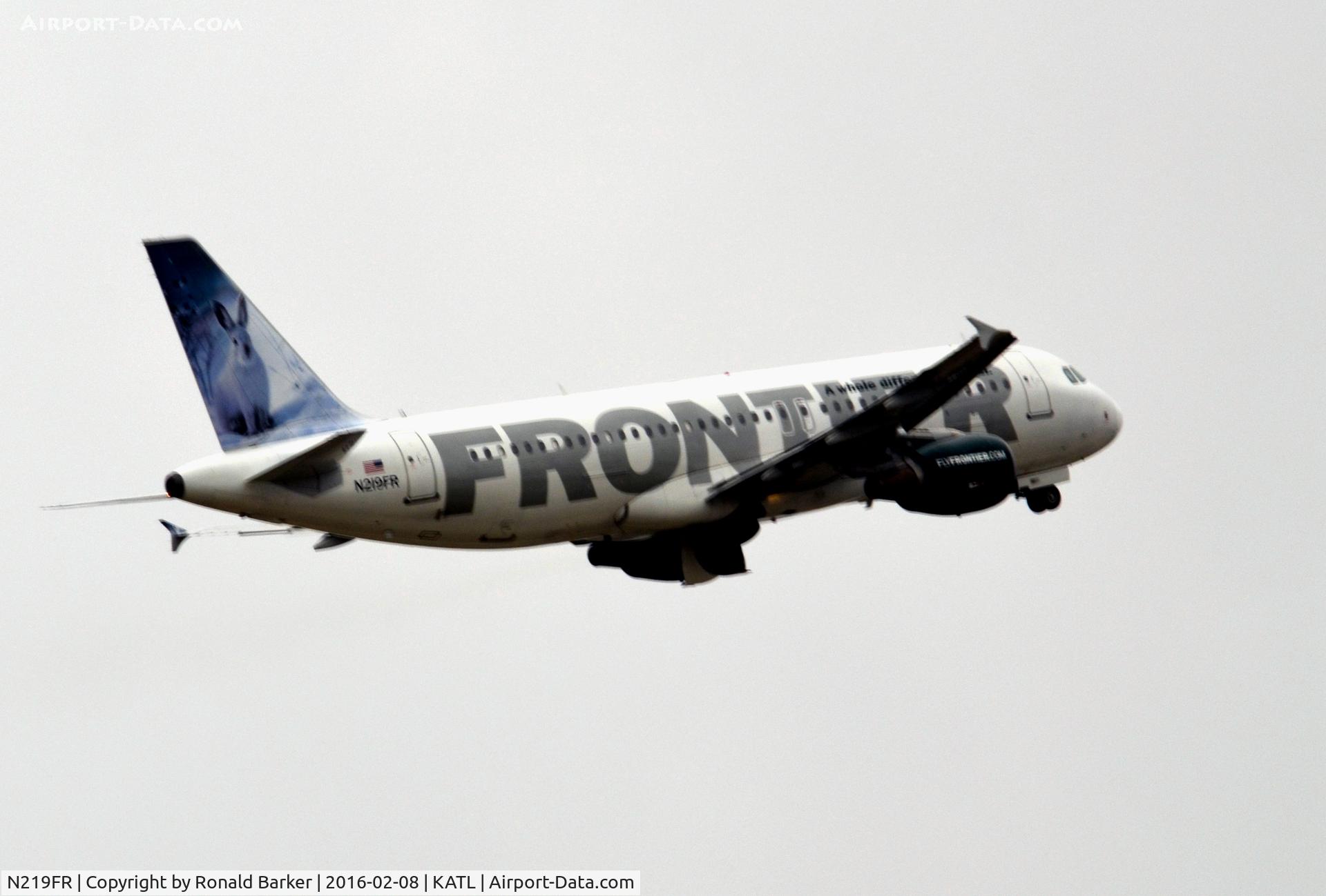 N219FR, 2002 Airbus A320-214 C/N 1860, Takeoff Atlanta