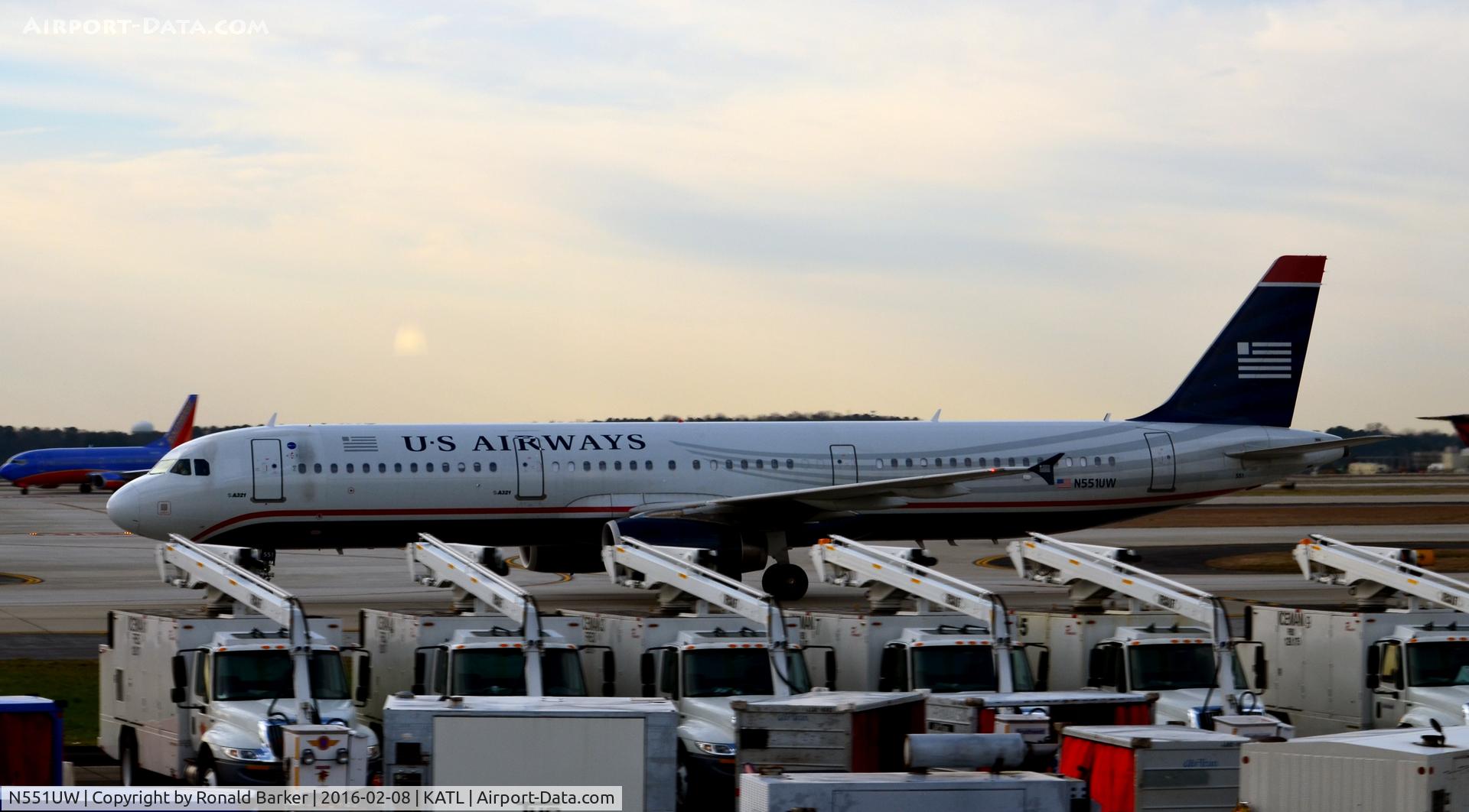 N551UW, 2011 Airbus A321-231 C/N 4940, Taxi Atlanta