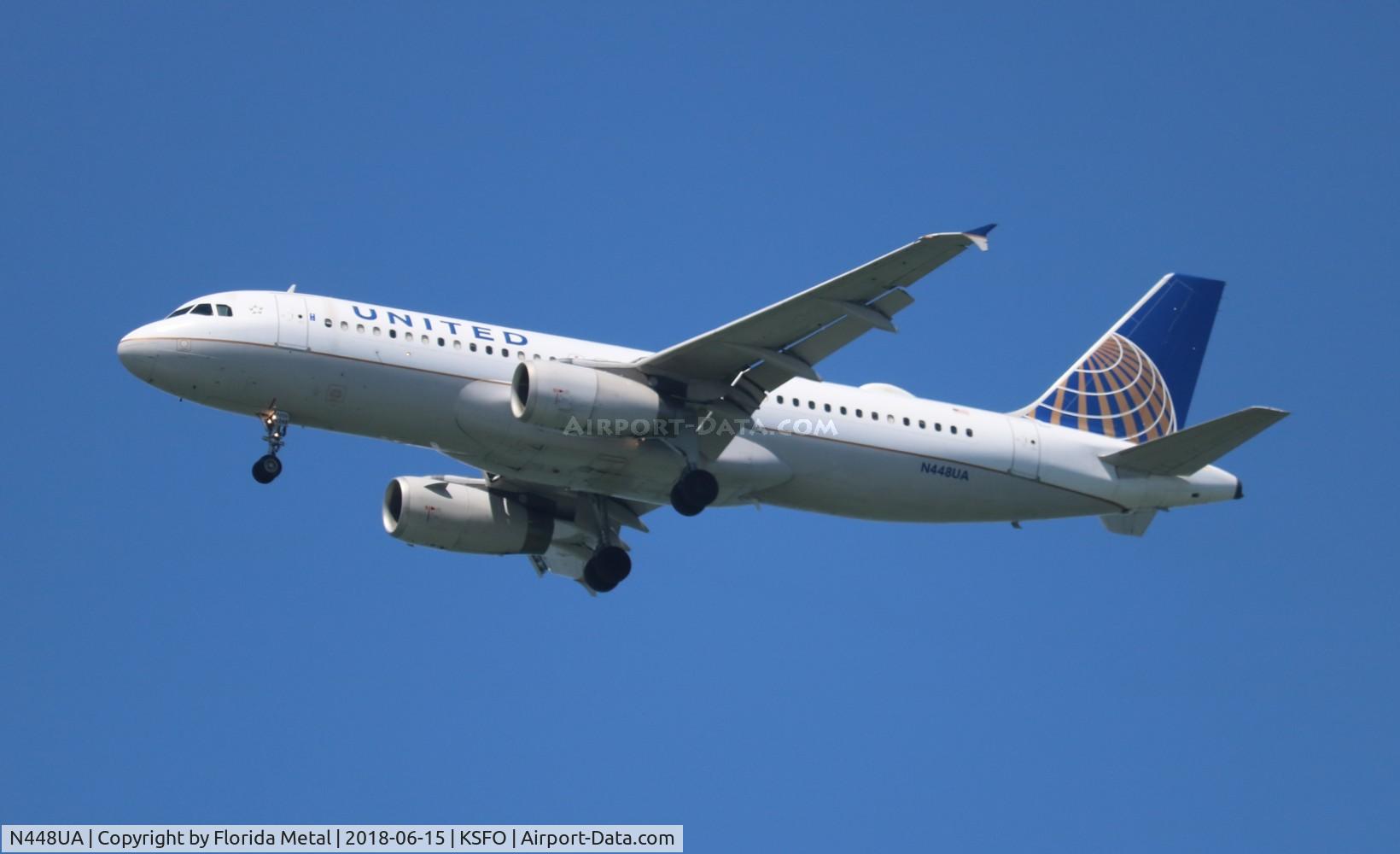 N448UA, 1998 Airbus A320-232 C/N 842, SFO 2018