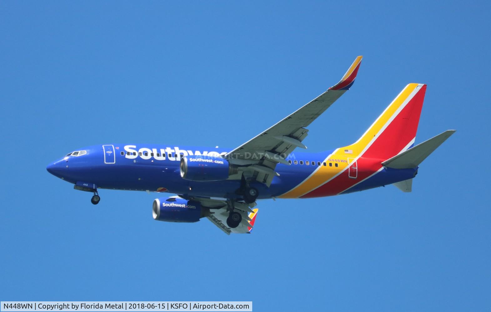 N448WN, 2003 Boeing 737-7H4 C/N 33721, SFO 2018