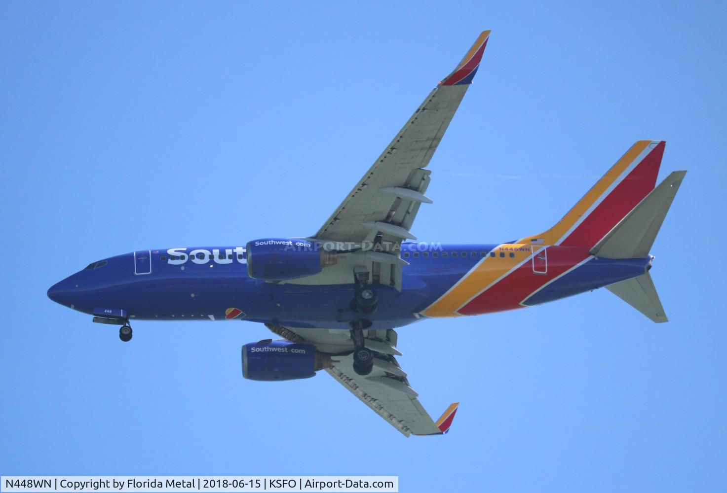 N448WN, 2003 Boeing 737-7H4 C/N 33721, SFO 2018