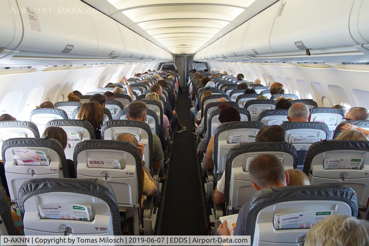 D-AKNN, 1999 Airbus A319-112 C/N 1136, Flight TXL–STR