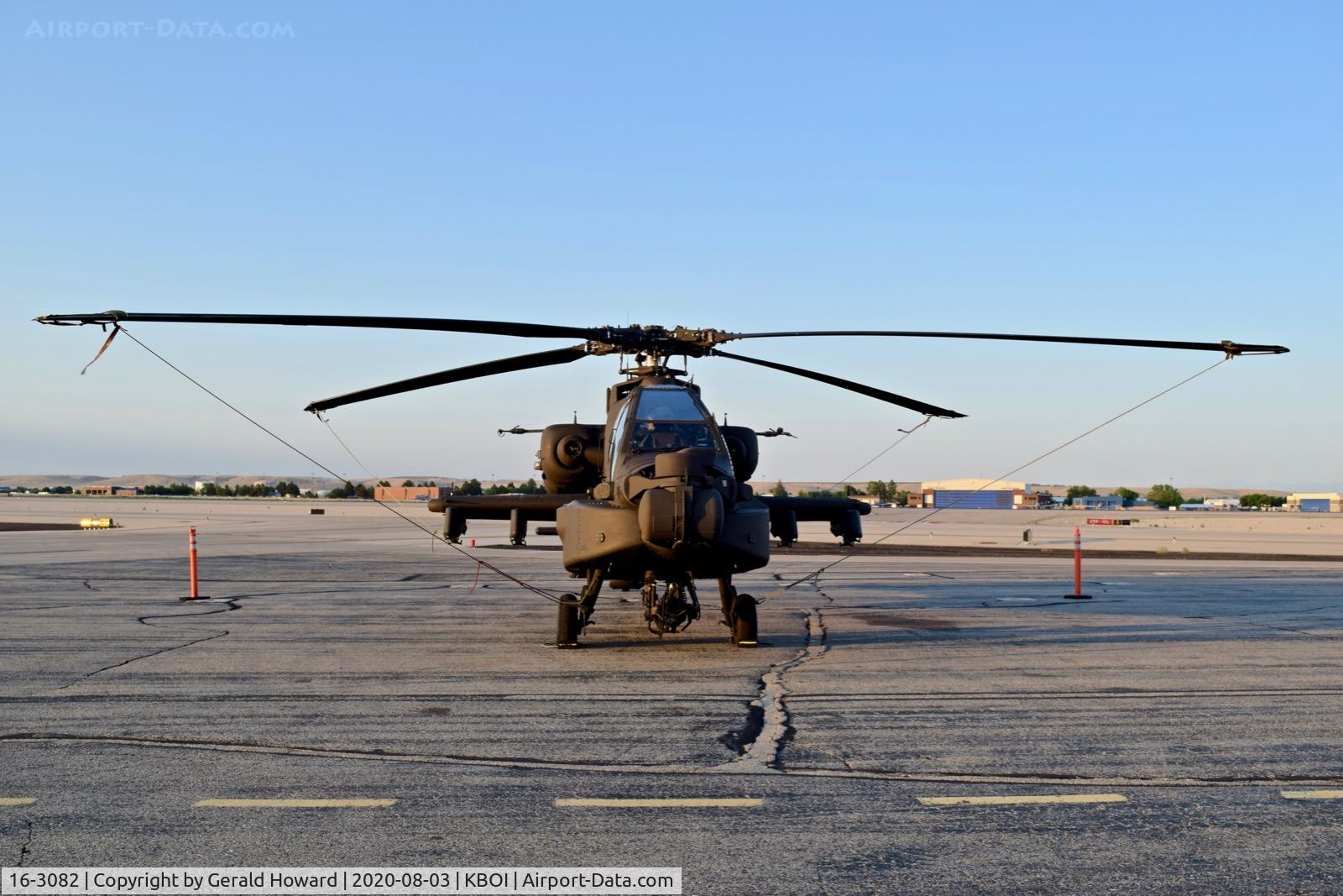 16-3082, 2016 Boeing AH-64E Apache Guardian C/N NM082, Parked on north GA ramp.