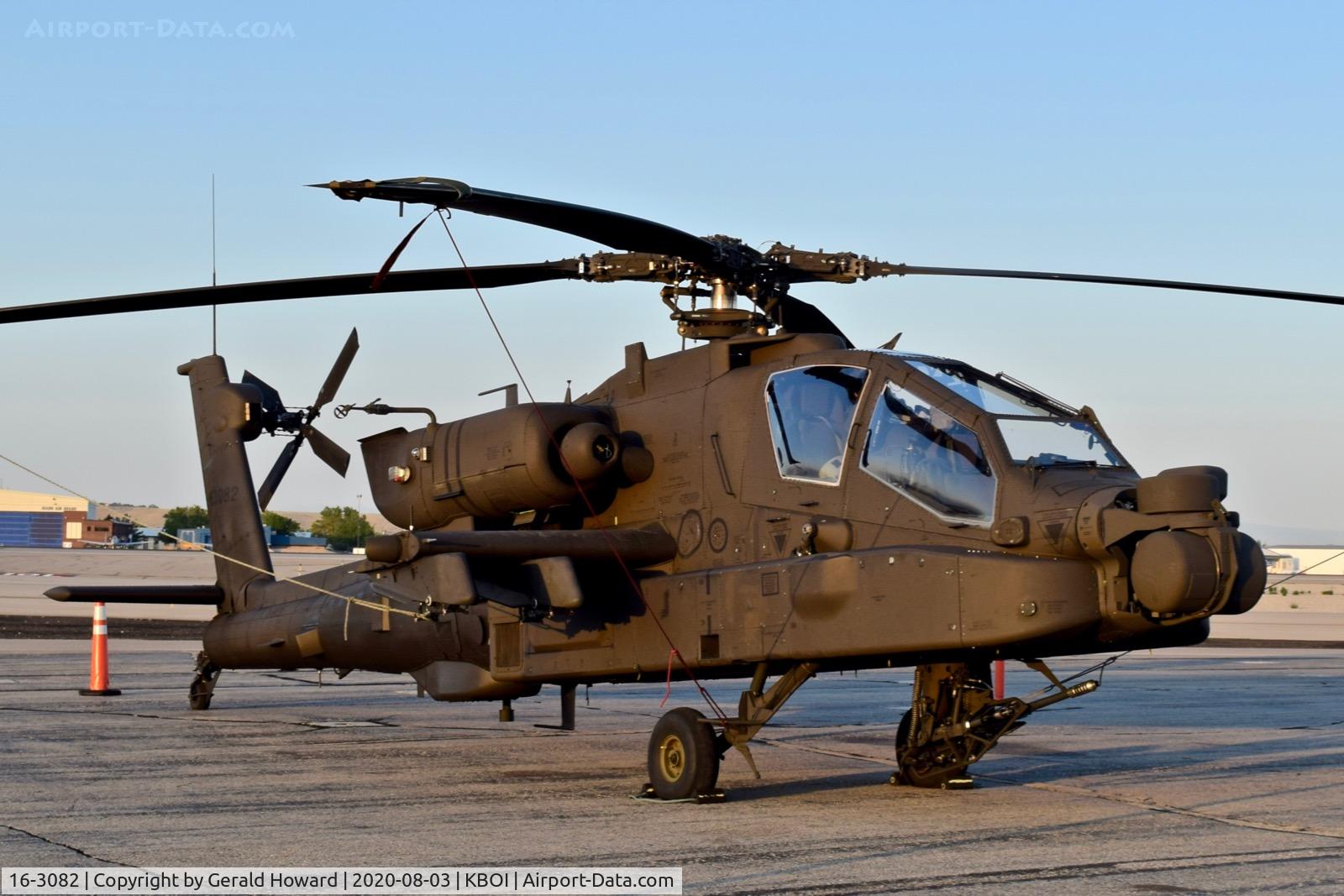16-3082, 2016 Boeing AH-64E Apache Guardian C/N NM082, Parked on north GA ramp.