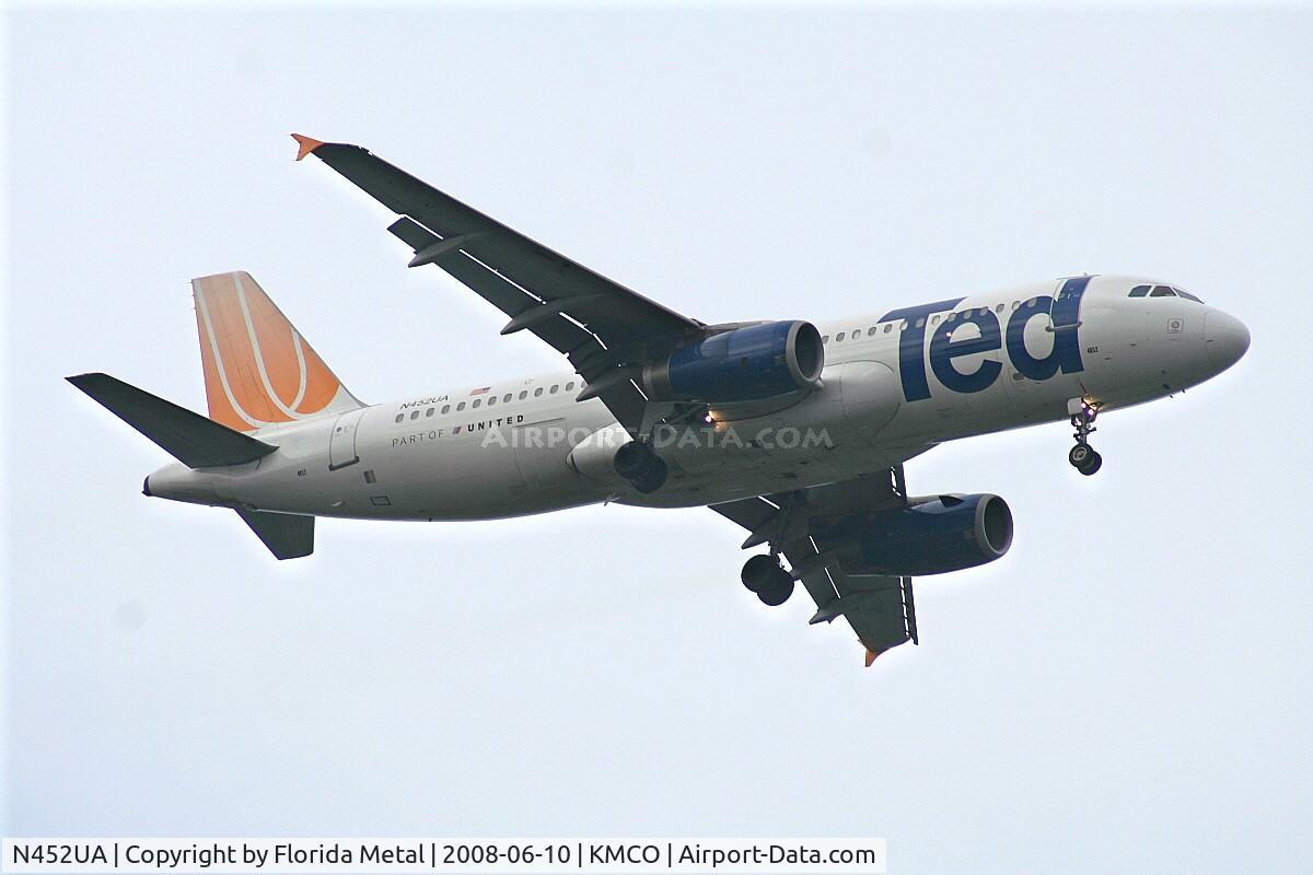 N452UA, 1999 Airbus A320-232 C/N 0955, MCO 2008