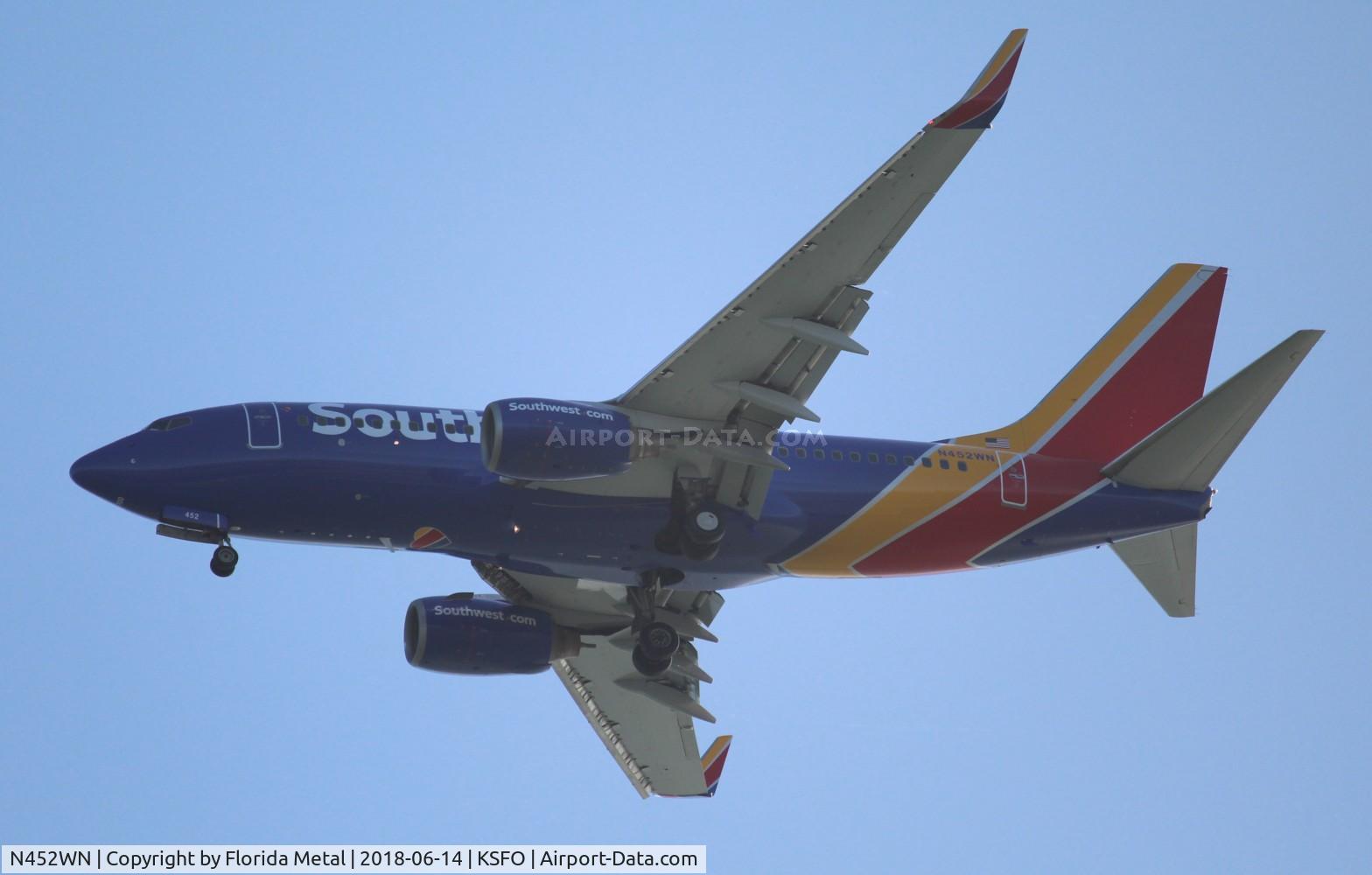 N452WN, 2004 Boeing 737-7H4 C/N 29846, SFO 2018