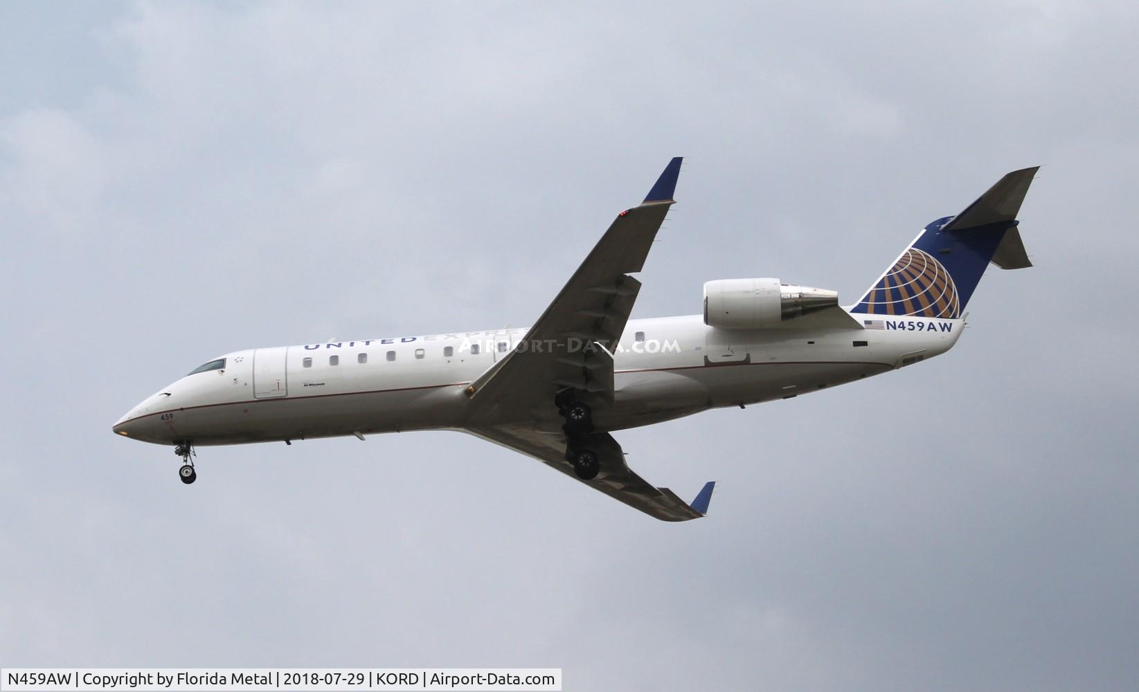 N459AW, 2003 Bombardier CRJ-200LR (CL-600-2B19) C/N 7863, ORD 2018