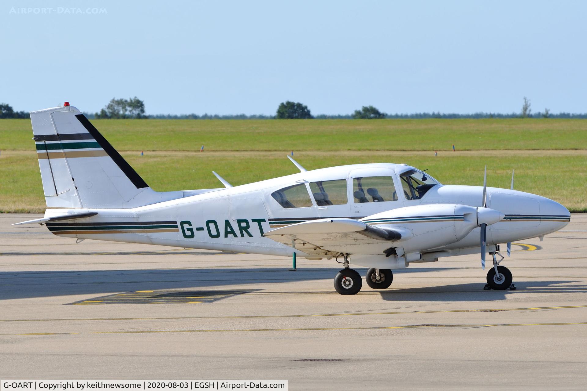 G-OART, 1969 Piper PA-23-250 Aztec D C/N 27-4293, Parked at Norwich.