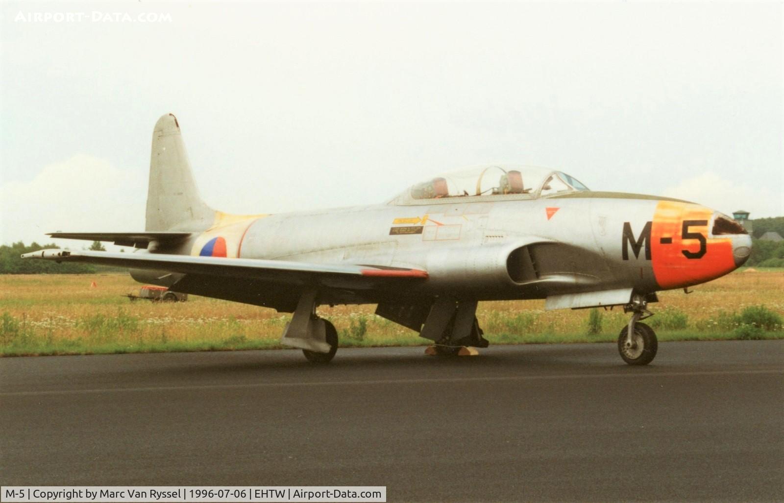 M-5, 1951 Lockheed T-33A Shooting Star C/N 580-6812, Enschede Twente Airshow 1996.