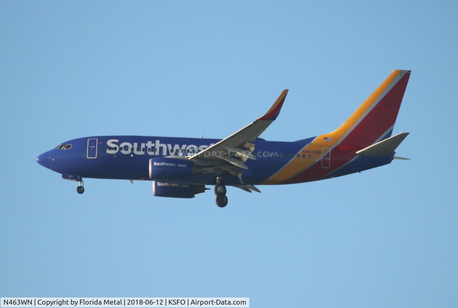 N463WN, 2004 Boeing 737-7H4 C/N 32467, SFO 2018