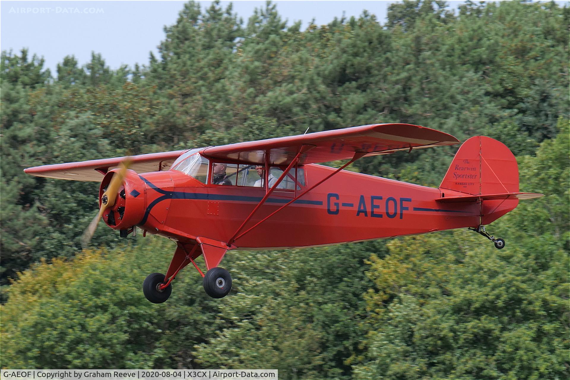 G-AEOF, 1936 Rearwin 8500 Sportster C/N 462, Landing at Northrepps.