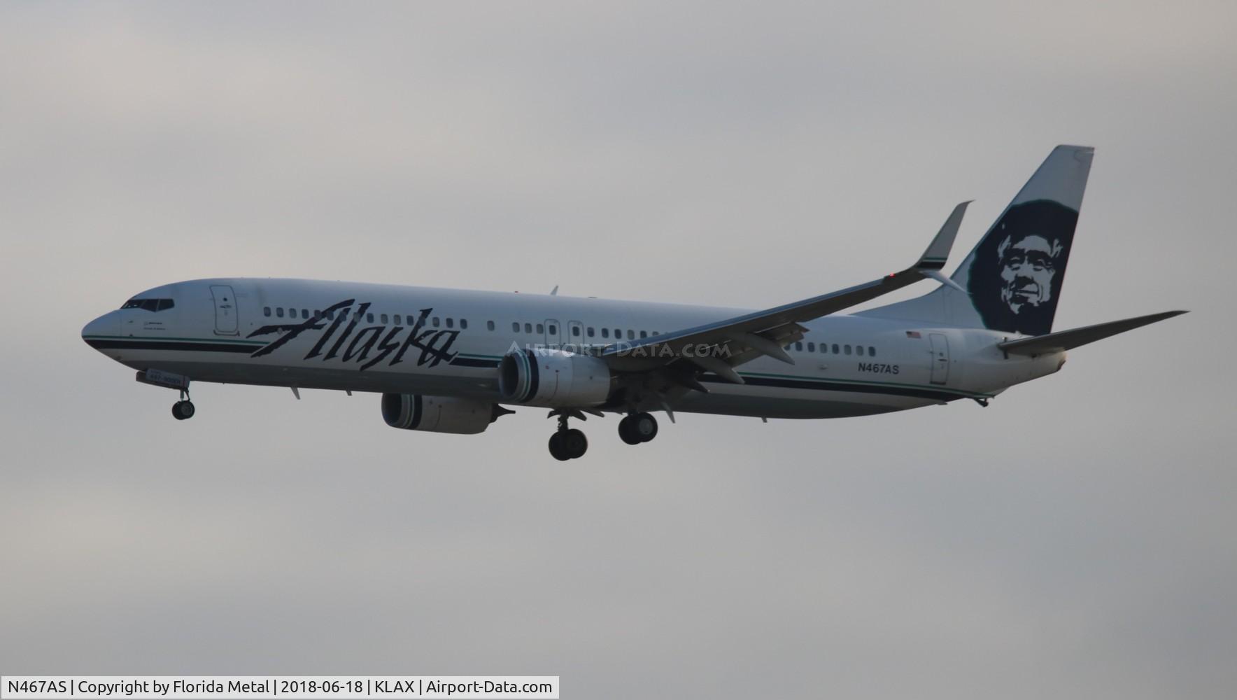 N467AS, 2014 Boeing 737-990/ER C/N 36362, LAX 2018