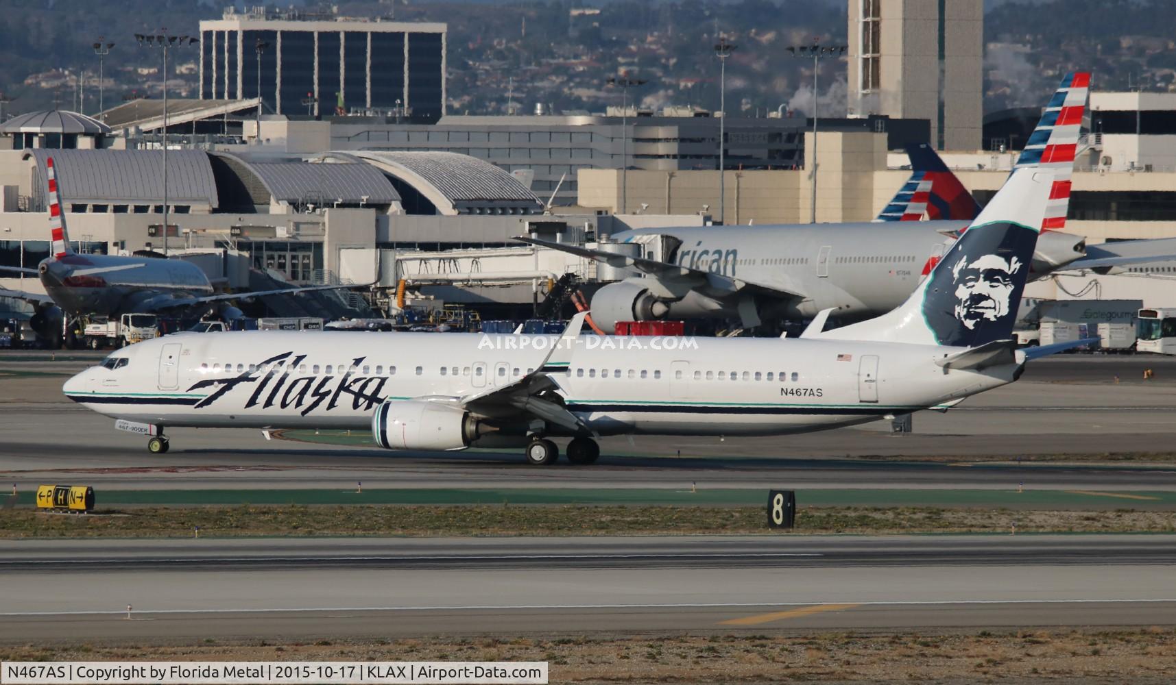 N467AS, 2014 Boeing 737-990/ER C/N 36362, LAX 2015