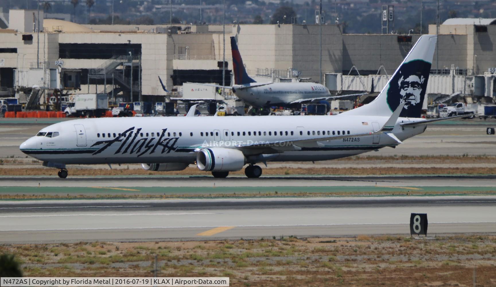 N472AS, 2015 Boeing 737-990/ER C/N 60580, LAX 2016