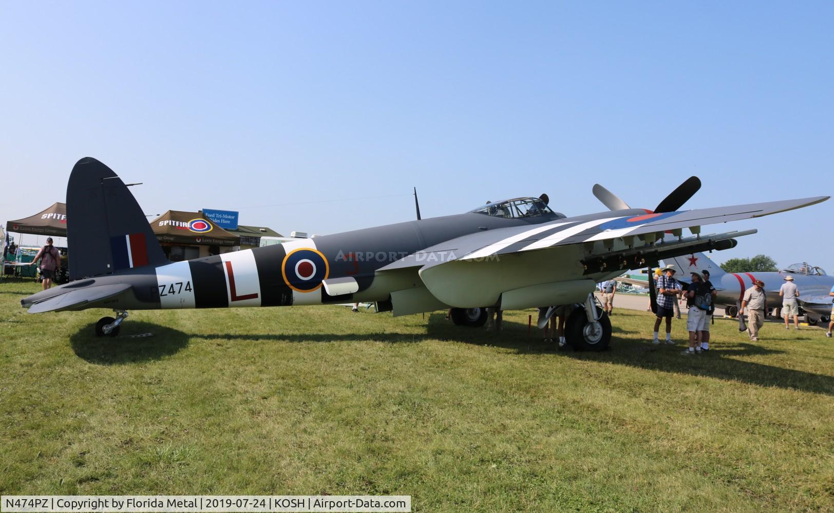 N474PZ, 1945 De Havilland DH.98 Mosquito FB.VI C/N NZ2384/PZ474, OSH 2019