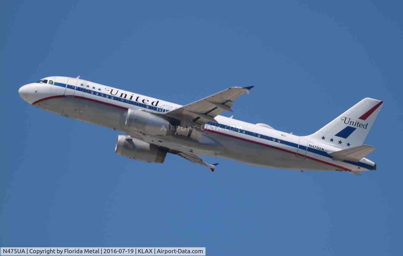 N475UA, 2001 Airbus A320-232 C/N 1495, LAX 2016