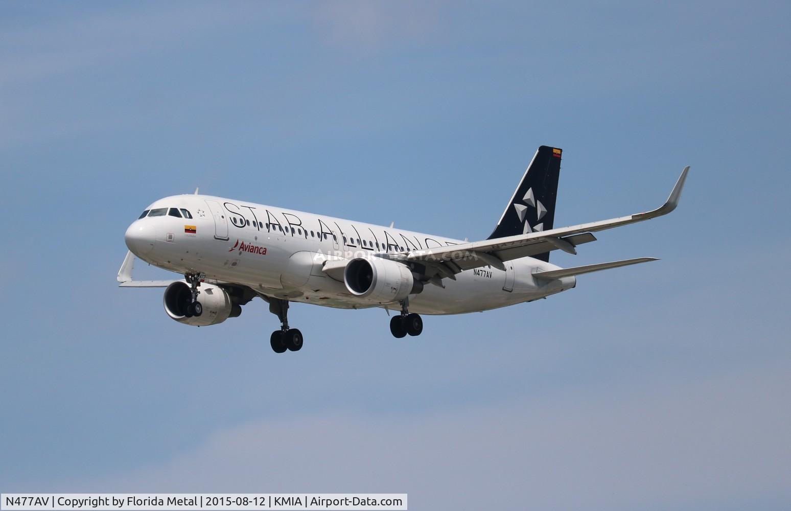 N477AV, 2013 Airbus A320-214 C/N 5477, MIA 2015