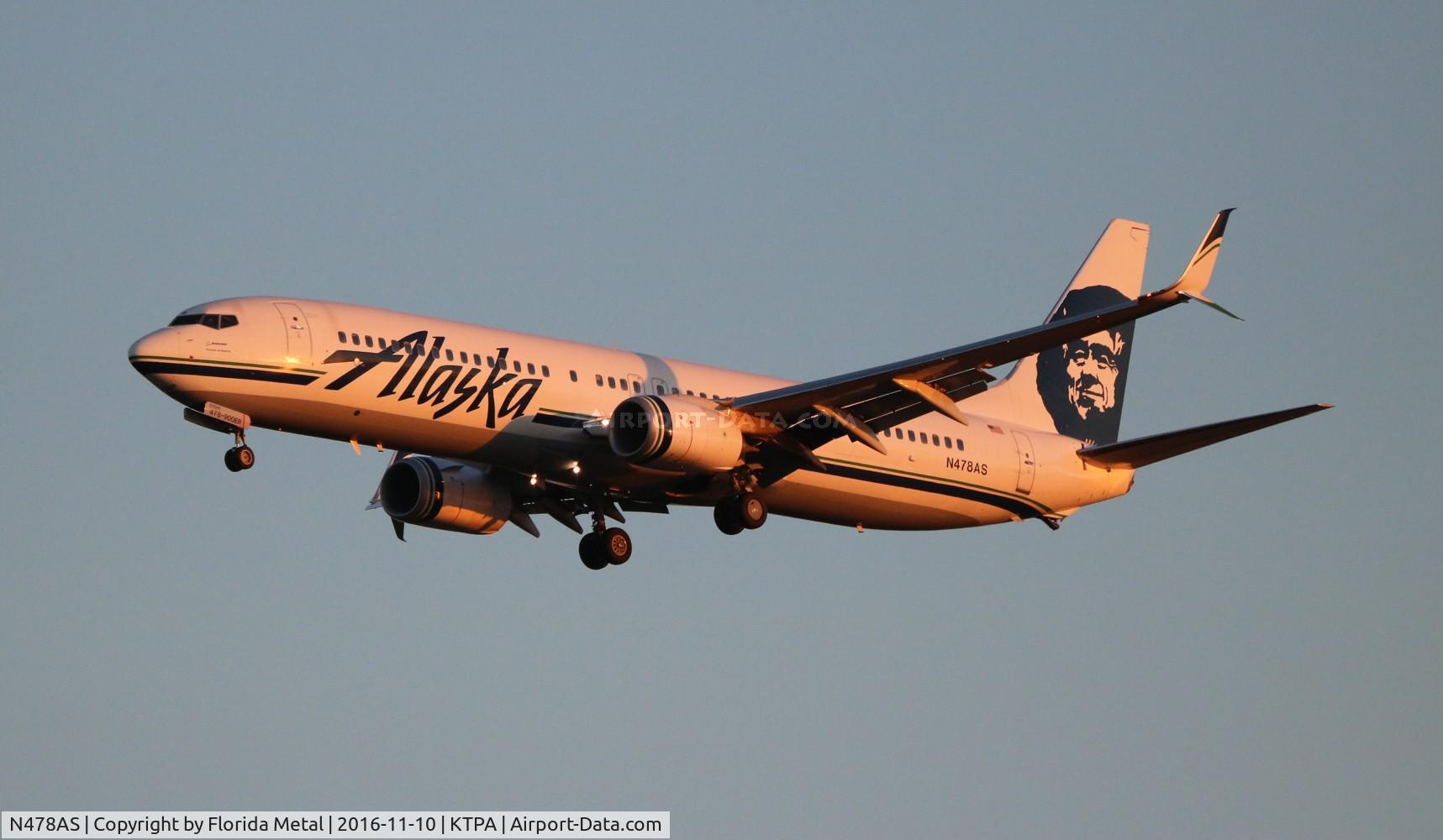 N478AS, 2015 Boeing 737-990/ER C/N 44105, TPA 2016