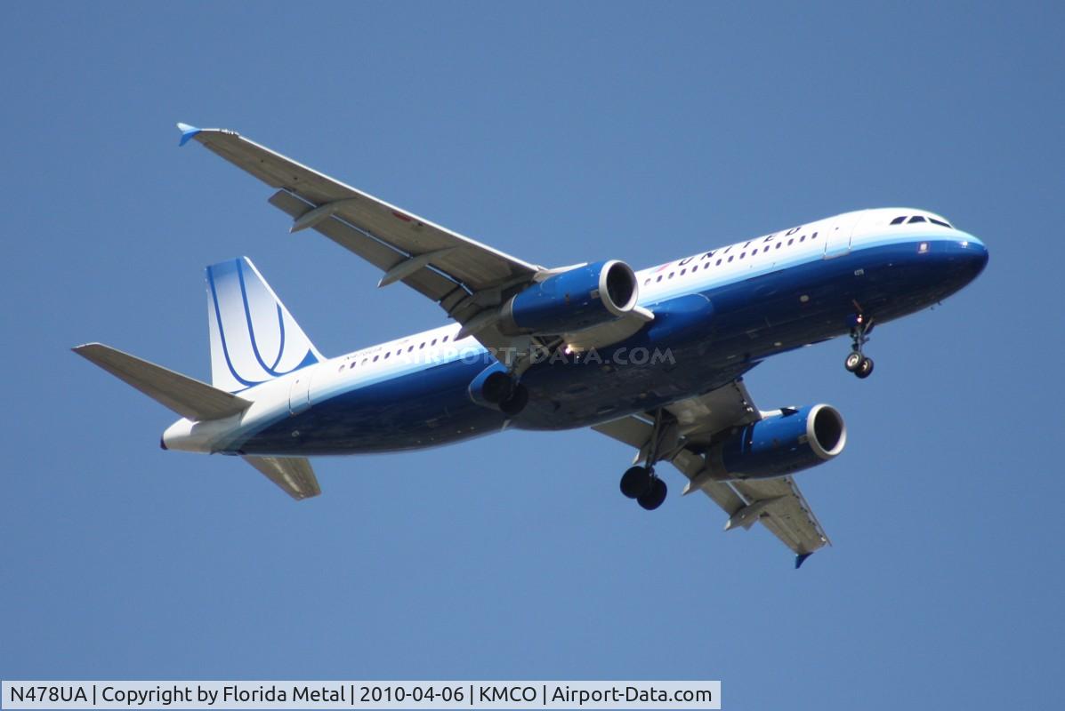 N478UA, 2001 Airbus A320-232 C/N 1533, MCO 2010