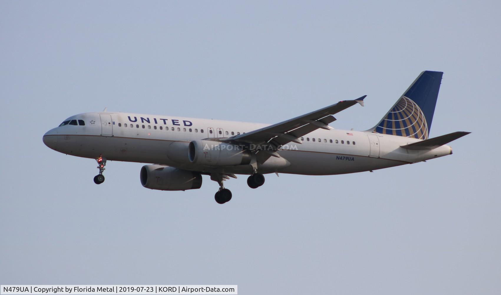 N479UA, 2001 Airbus A320-232 C/N 1538, ORD 2019