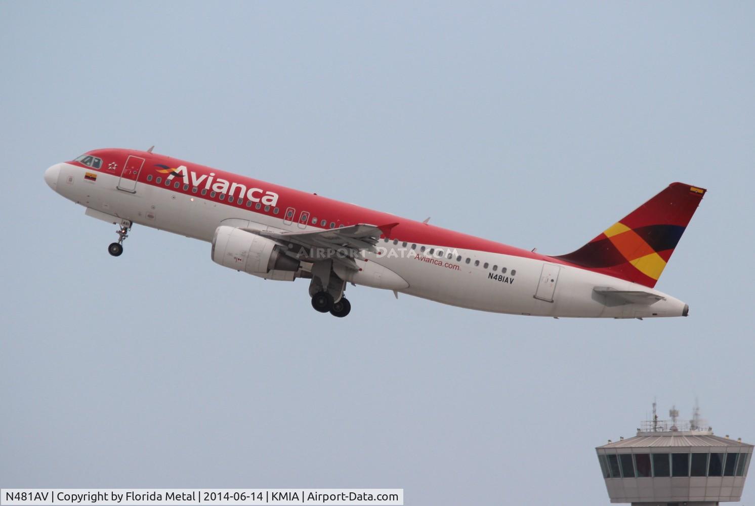 N481AV, Airbus A320-214 C/N 4381, MIA 2014