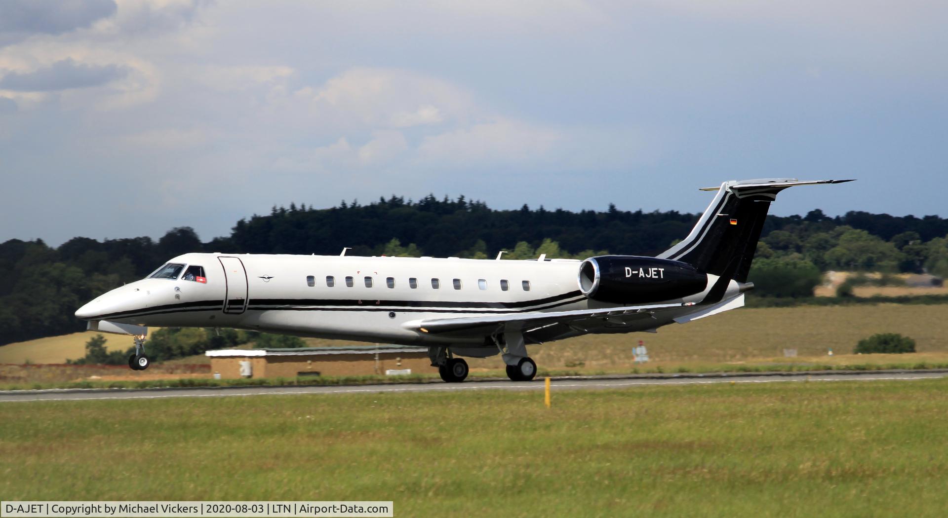 D-AJET, 2017 Embraer EMB-135BJ Legacy 650E C/N 14501227, Just touching down on R25 at LTN