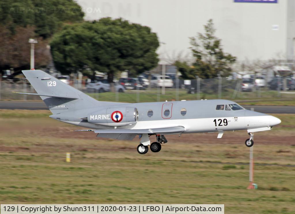 129, 1978 Dassault Falcon 10MER C/N 129, Landing rwy 14R