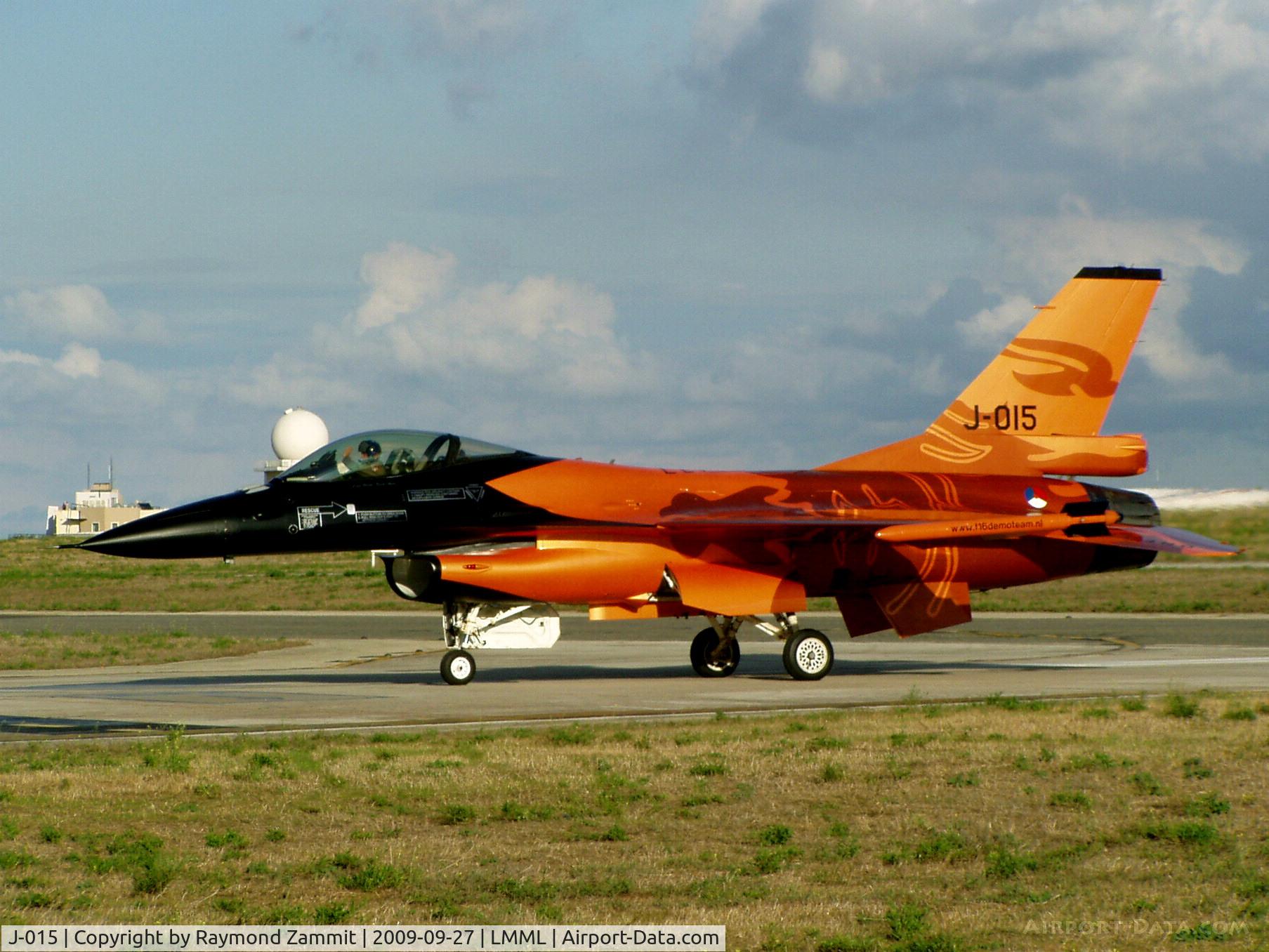 J-015, 1991 Fokker F-16A Fighting Falcon C/N 6D-171, Fokker F-16A Fighting Falcon J-015 Royal Netherlands Air Force