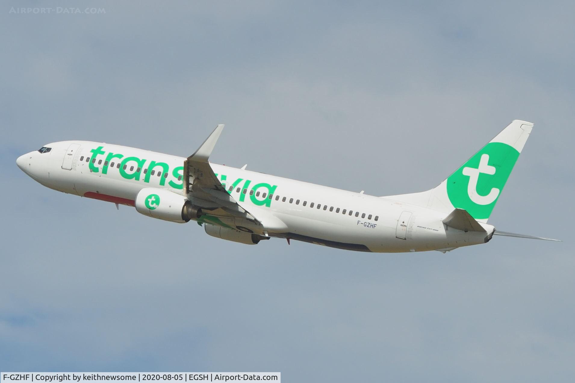 F-GZHF, 2009 Boeing 737-8K2 C/N 29677, Leaving Norwich for Paris, Orly.