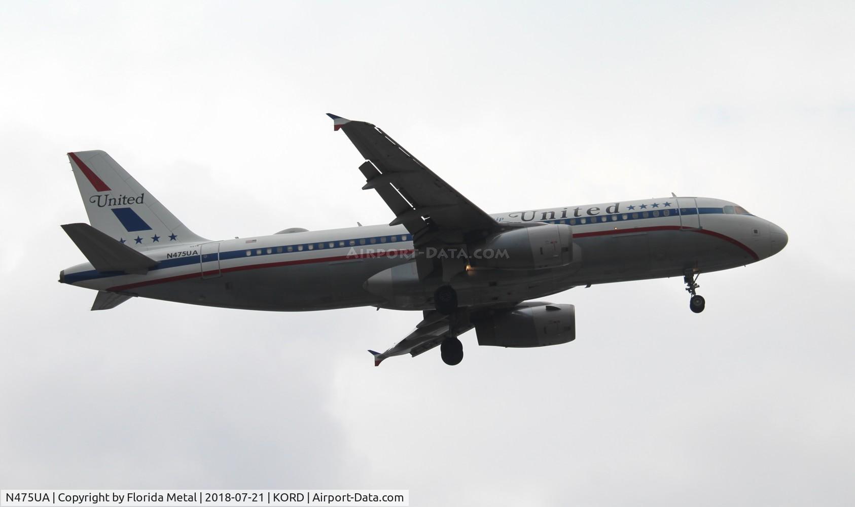 N475UA, 2001 Airbus A320-232 C/N 1495, ORD 2018