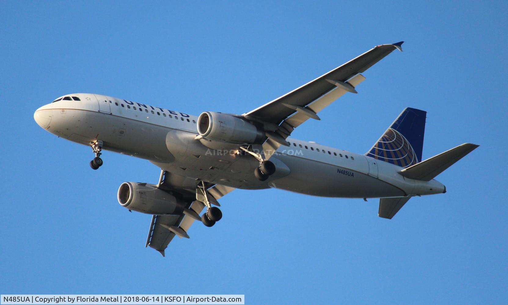 N485UA, 2001 Airbus A320-232 C/N 1617, SFO 2018