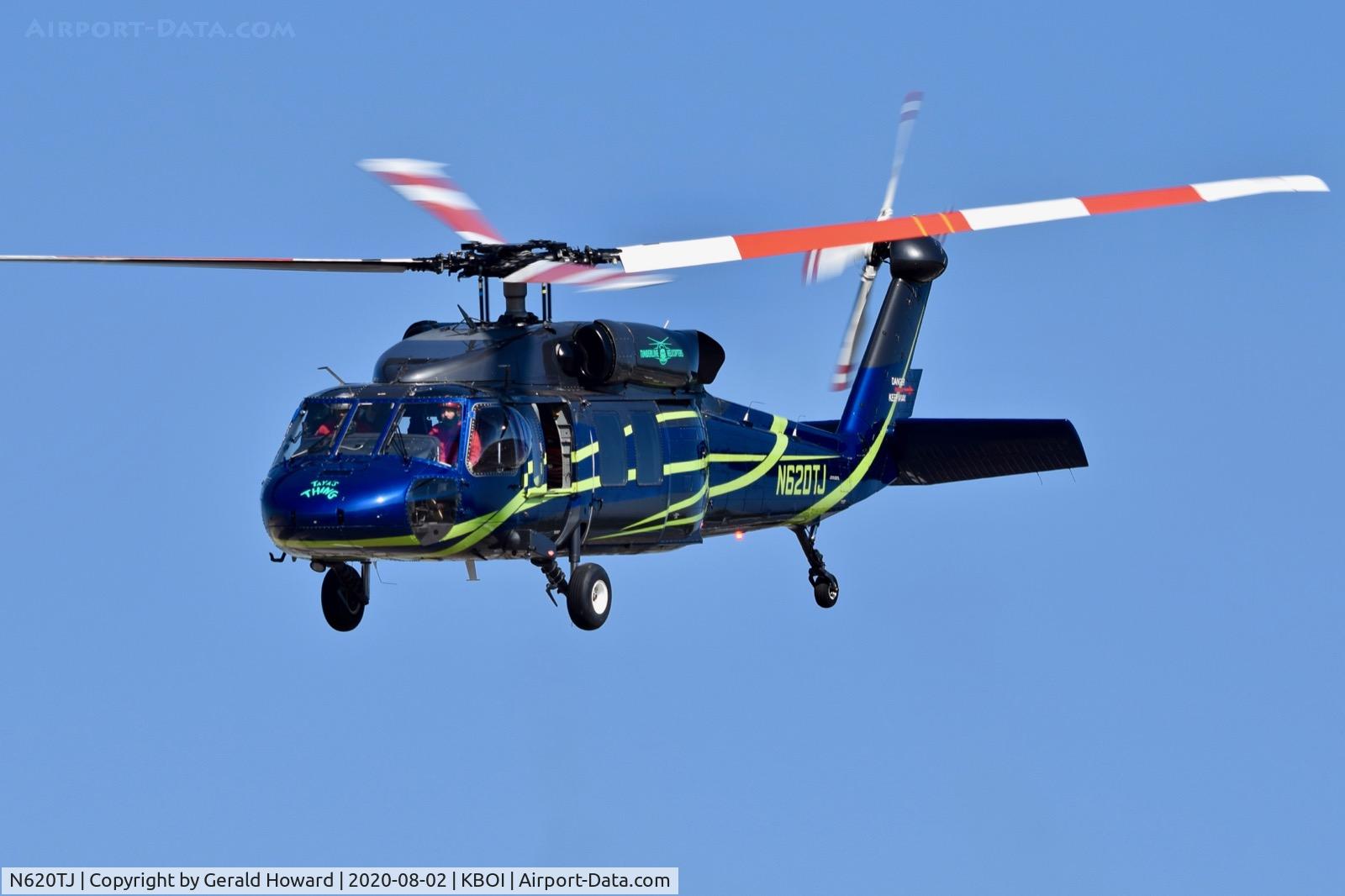 N620TJ, 1981 Sikorsky UH-60A Black Hawk C/N 70-342, Departing BOI.