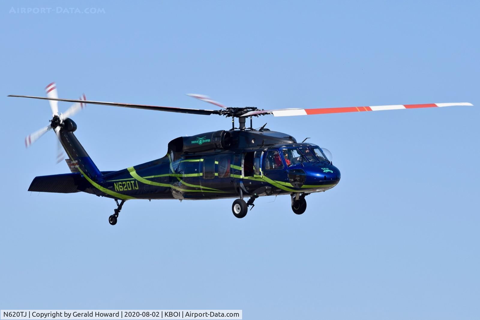 N620TJ, 1981 Sikorsky UH-60A Black Hawk C/N 70-342, Departing BOI.