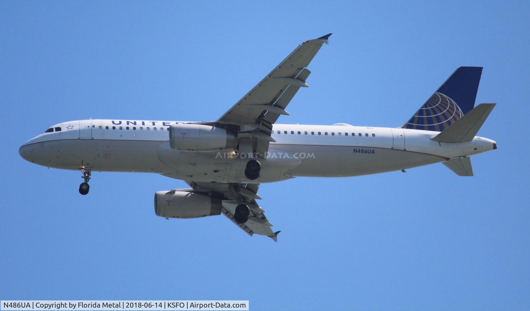 N486UA, 2001 Airbus A320-232 C/N 1620, SFO 2018