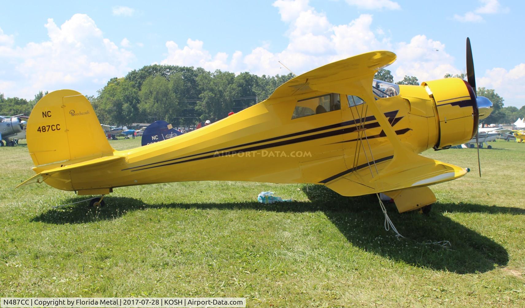 N487CC, 1943 Beech D17S Staggerwing C/N 4837, OSH 2017