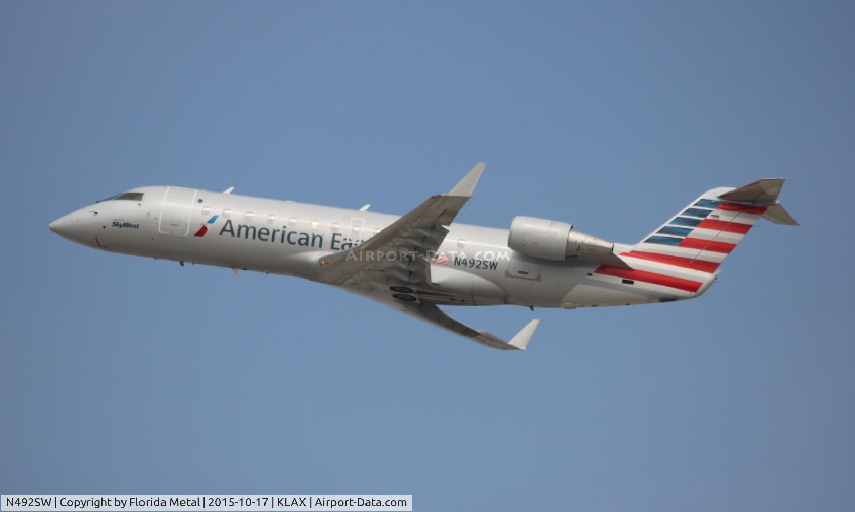 N492SW, 1997 Canadair CRJ-100ER (CL-600-2B19) C/N 7168, LAX 2015