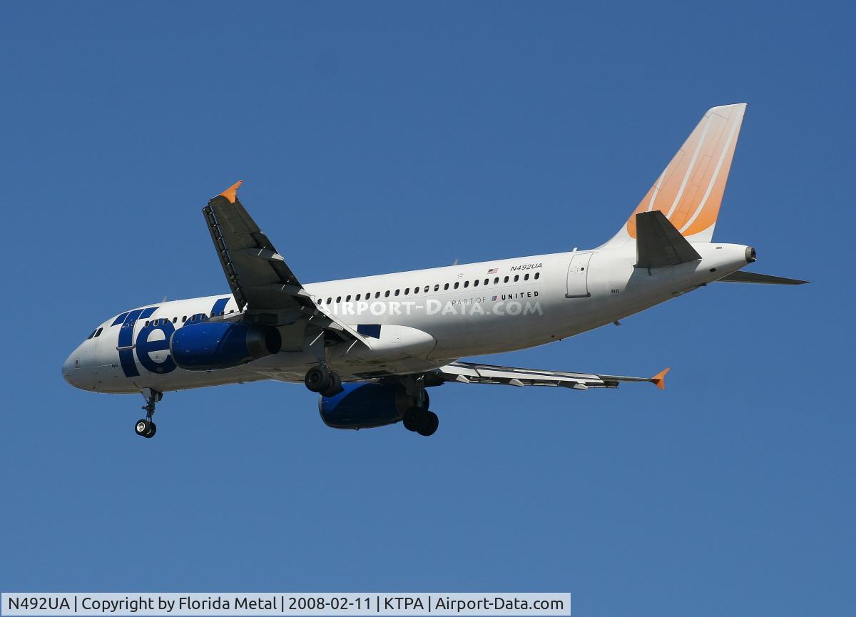 N492UA, 2002 Airbus A320-232 C/N 1755, TPA 2008