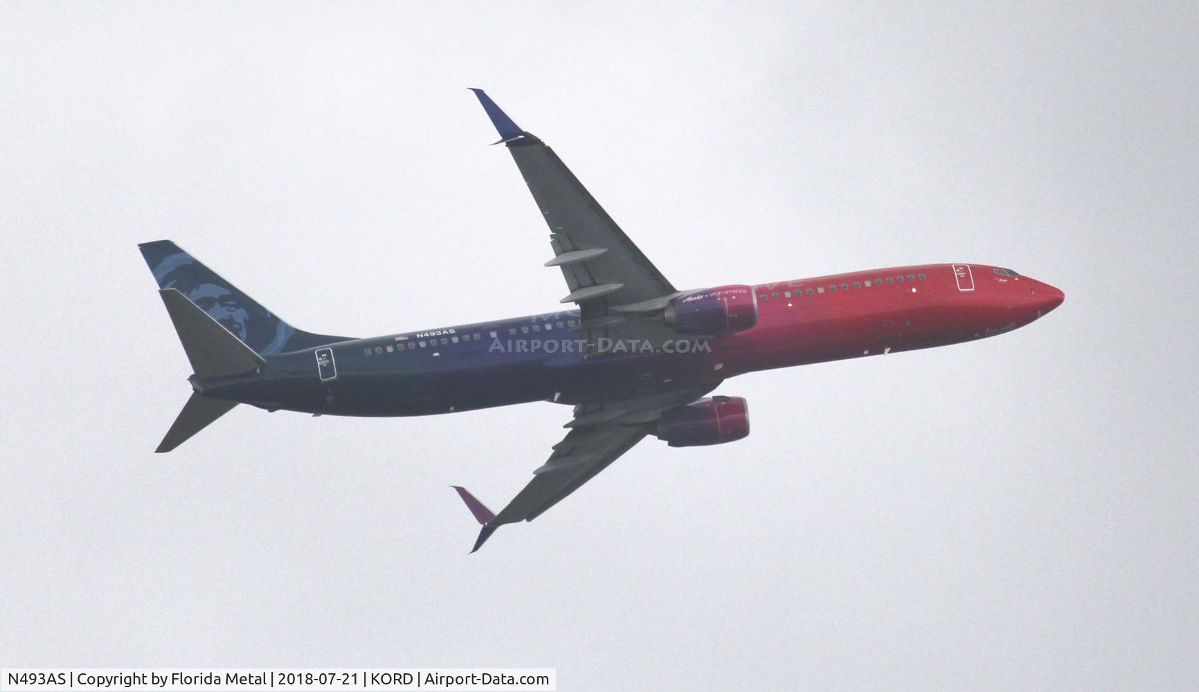 N493AS, 2016 Boeing 737-990/ER C/N 41727, ORD 2018