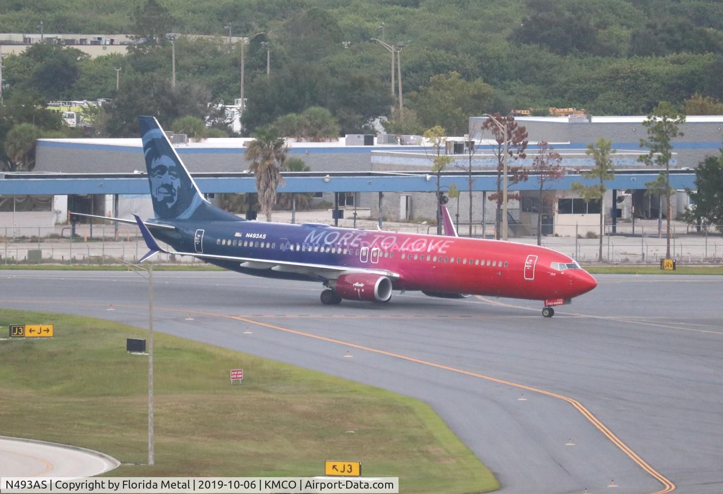 N493AS, 2016 Boeing 737-990/ER C/N 41727, MCO 2019
