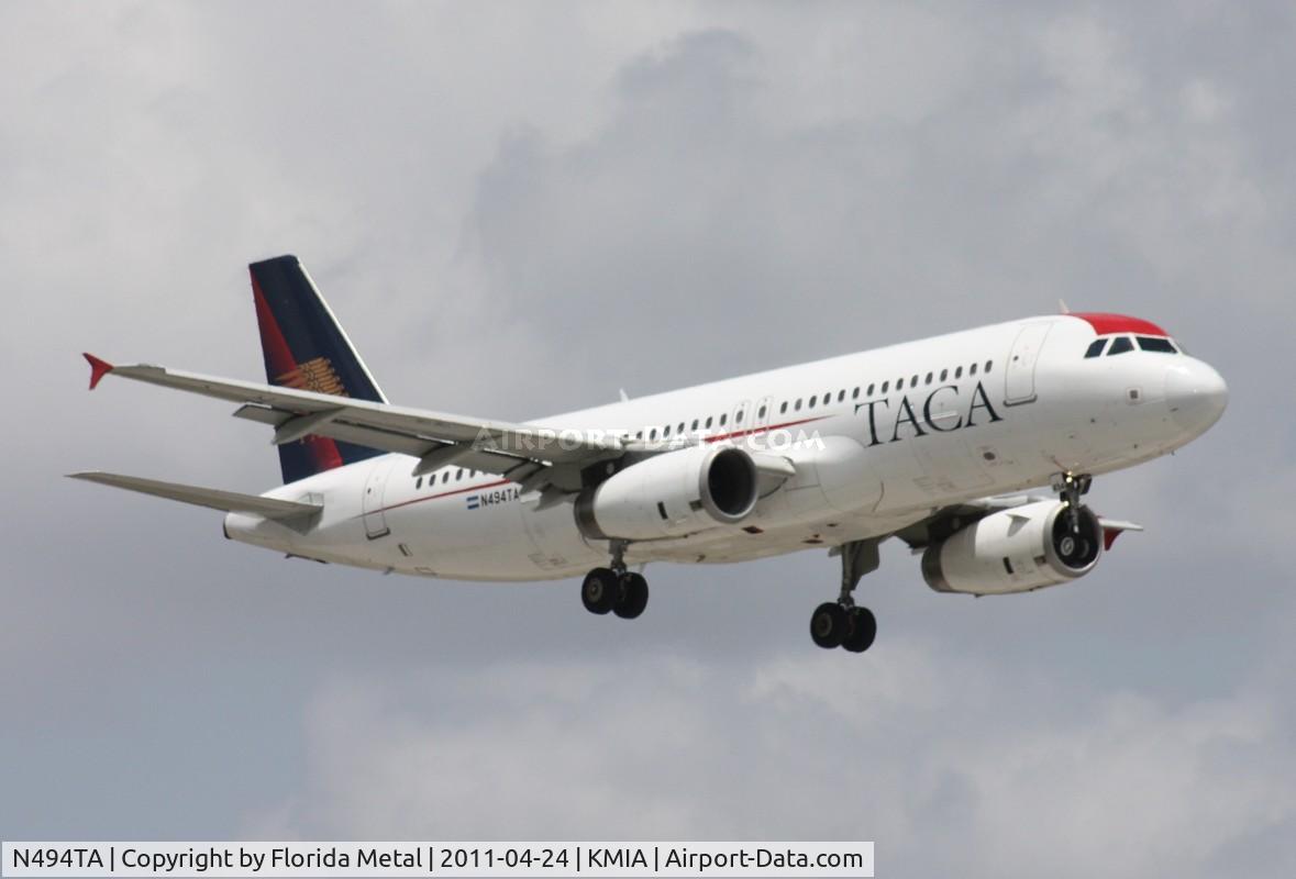N494TA, 2007 Airbus A320-233 C/N 3042, MIA 2011