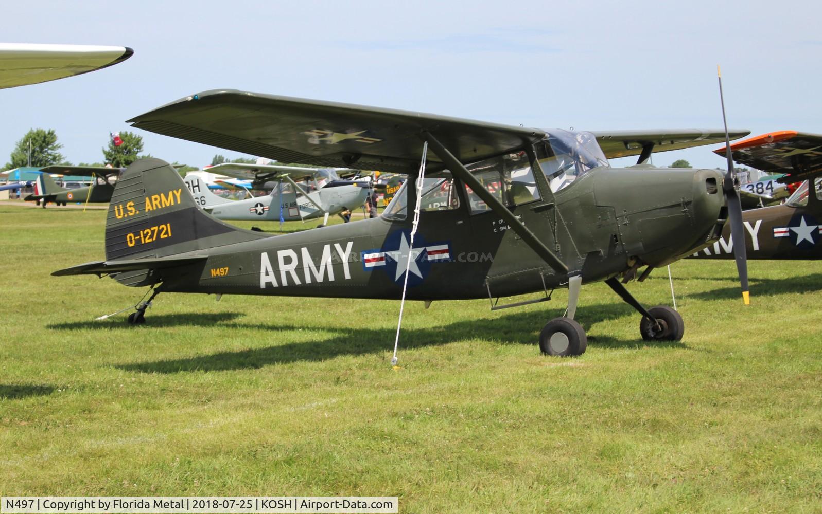 N497, 1961 Cessna 305C (0-1E) C/N 24536, OSH 2018