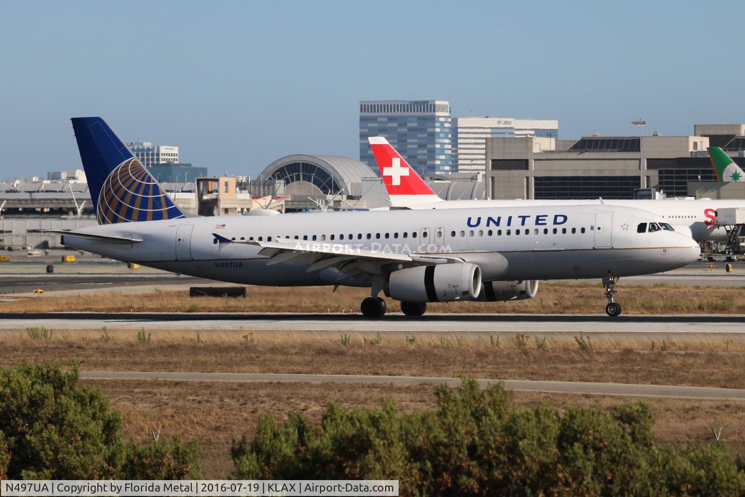 N497UA, 2002 Airbus A320-232 C/N 1847, LAX 2016