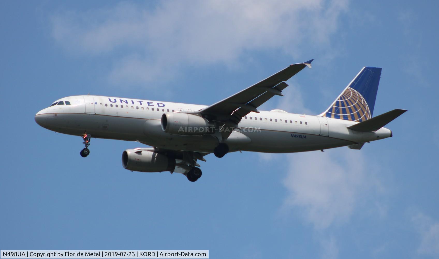 N498UA, 2002 Airbus A320-232 C/N 1865, ORD 2019