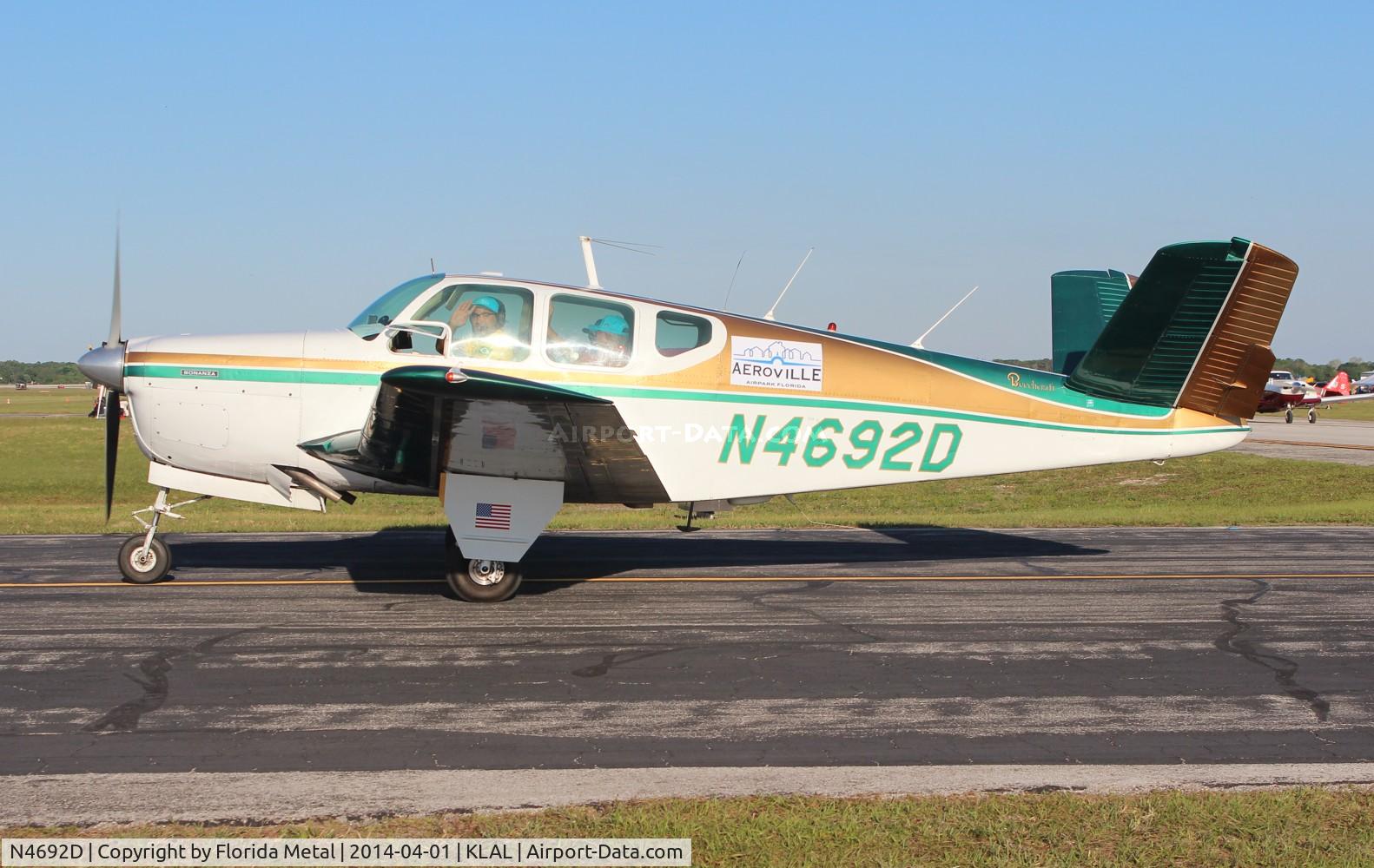 N4692D, 1957 Beech H35 Bonanza C/N D-4911, Bonanza 35