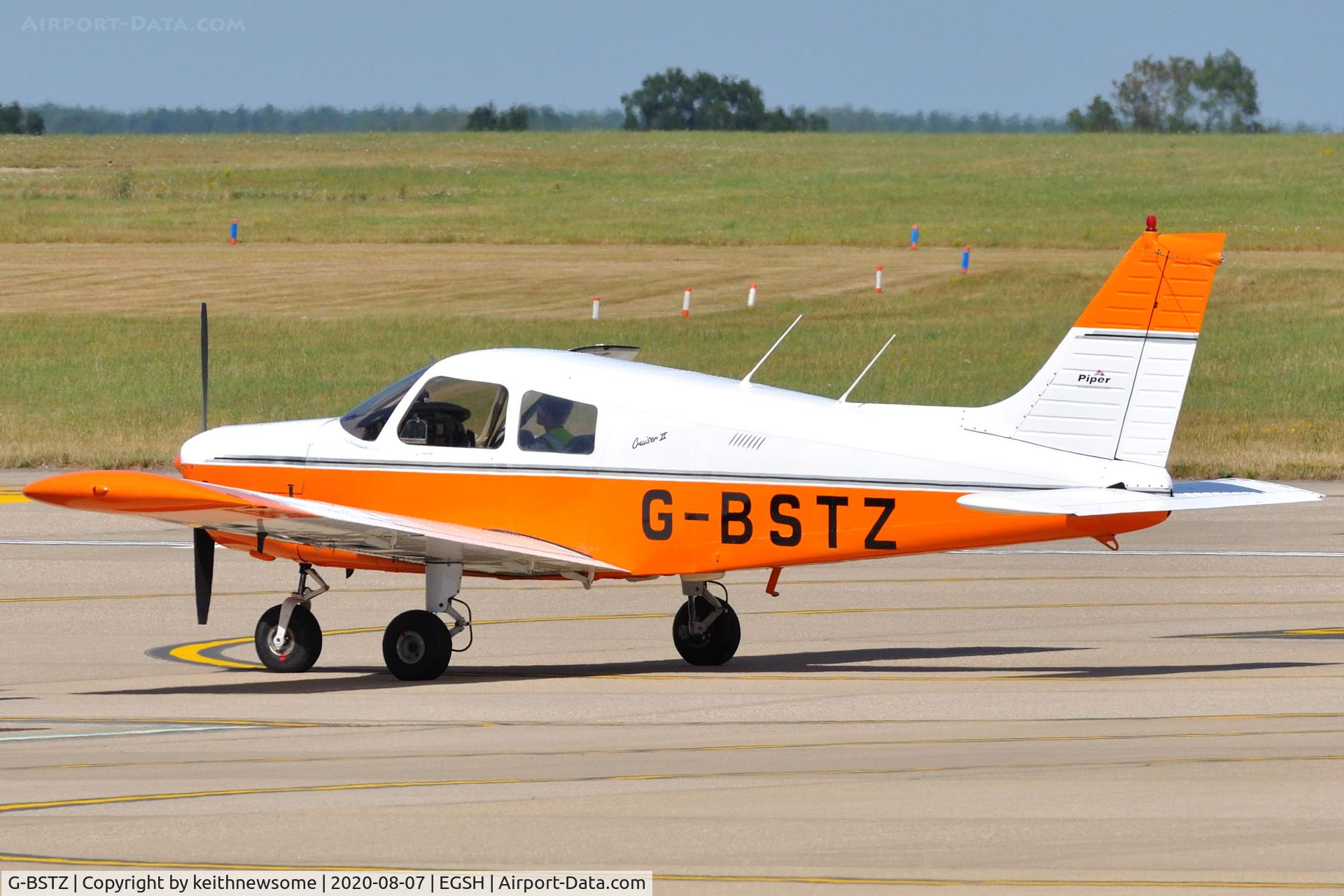 G-BSTZ, 1977 Piper PA-28-140 Cherokee Cruiser C/N 28-7725153, Parked at Norwich.