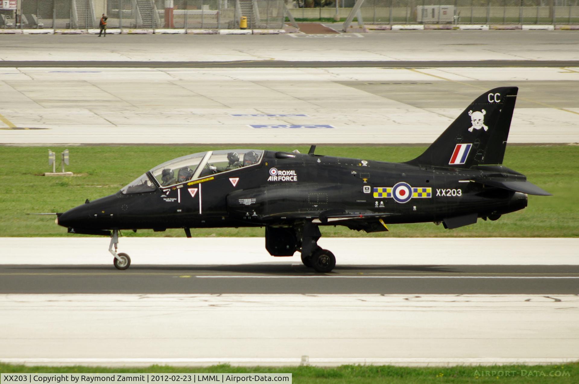 XX203, 1978 Hawker Siddeley Hawk T.1A C/N 050/312050, Bae Hawk T.1A XX203 100 Sqd Royal Air Force