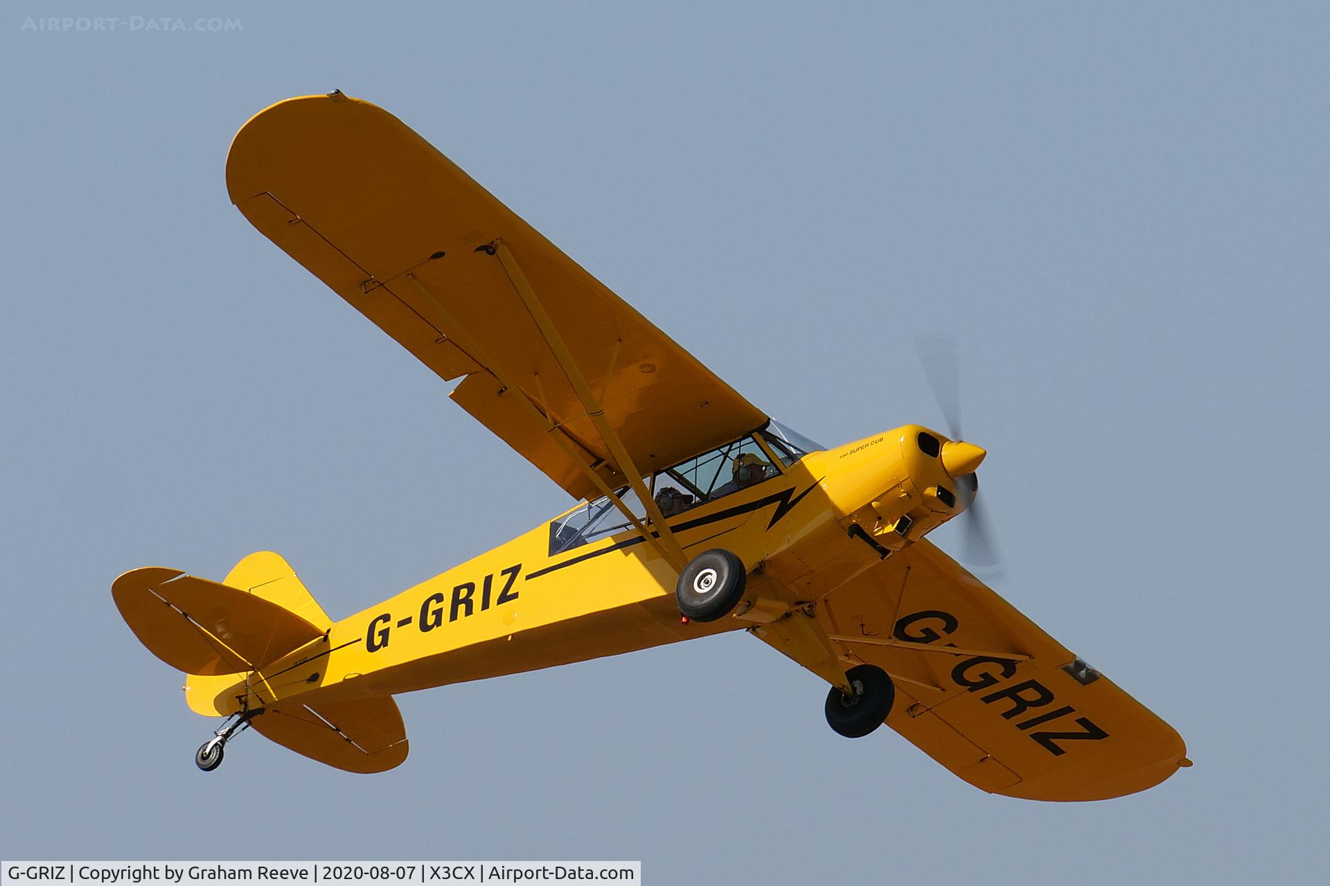 G-GRIZ, 1954 Piper PA-18-135 Super Cub C/N 18-3123, Departing from Northrepps.