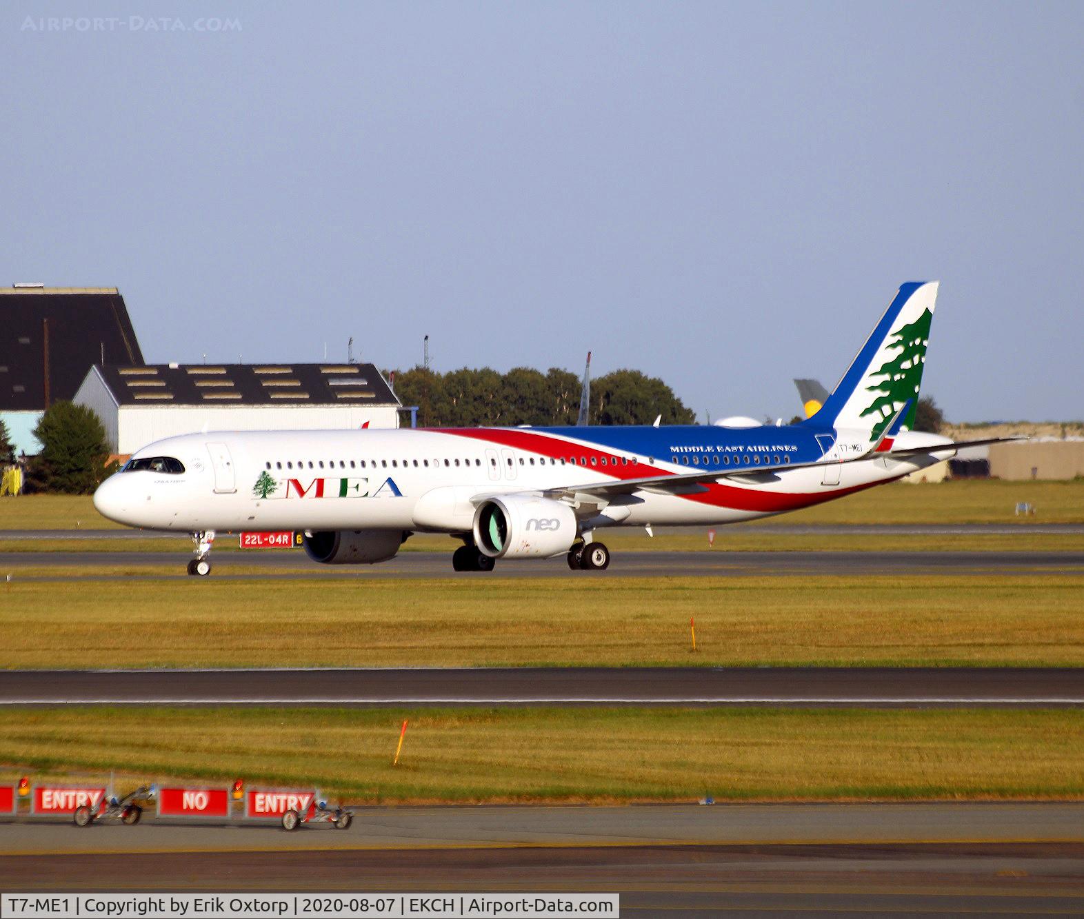 T7-ME1, 2020 Airbus A321-271NX C/N 9427, T7-ME1 landed rw 22L